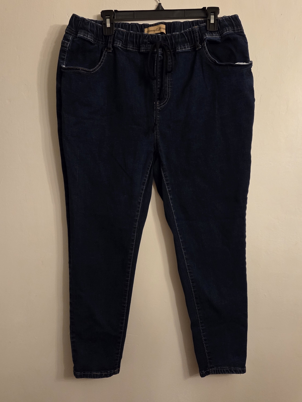 Honey & Bristle Skinny Jeans Pull On Elastic Waist Size 14